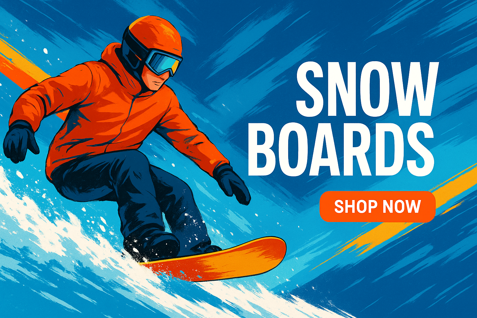 Snowboard promotional banner